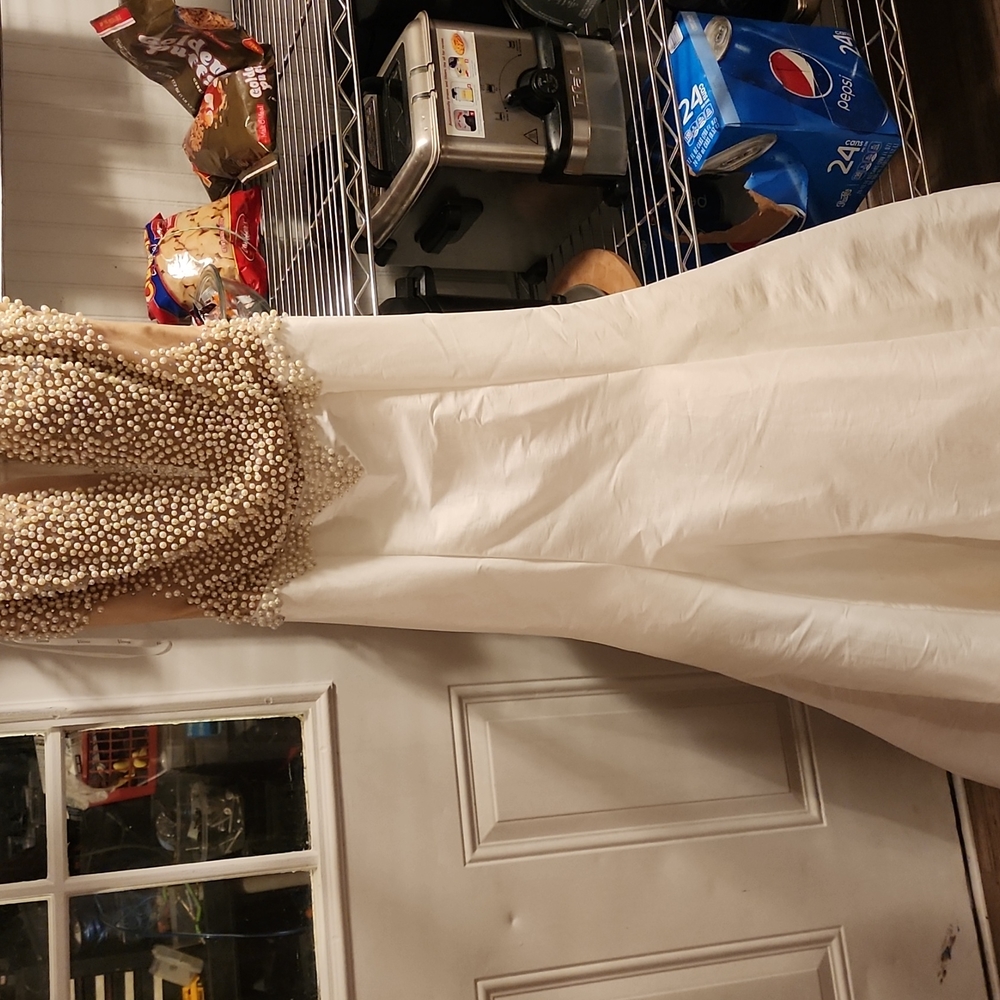 Prom dress Beads with white mermaid style Built-in bra prom Vienna 6 but altered